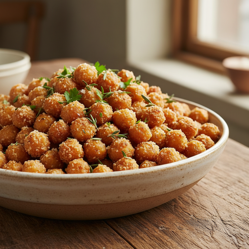 Crispy Parmesan Roasted Chickpeas hero image