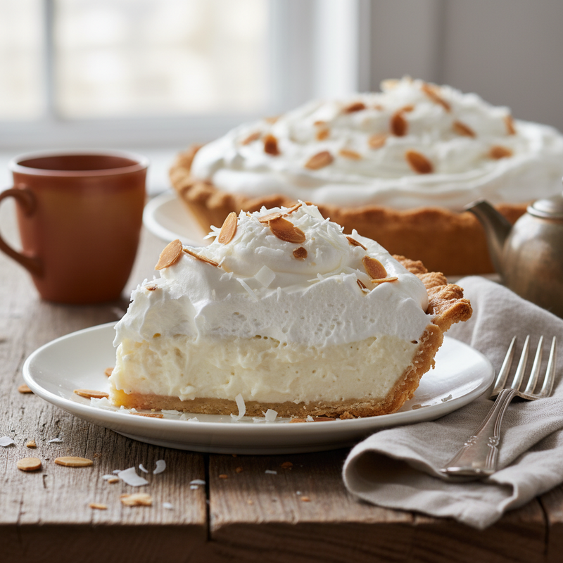 Decadent Coconut Cream Pie with Toasted Almonds hero image