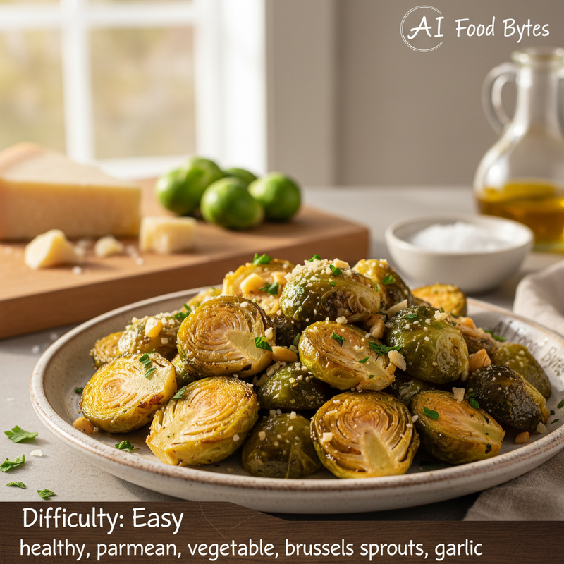 Garlic Parmesan Roasted Brussels Sprouts hero image