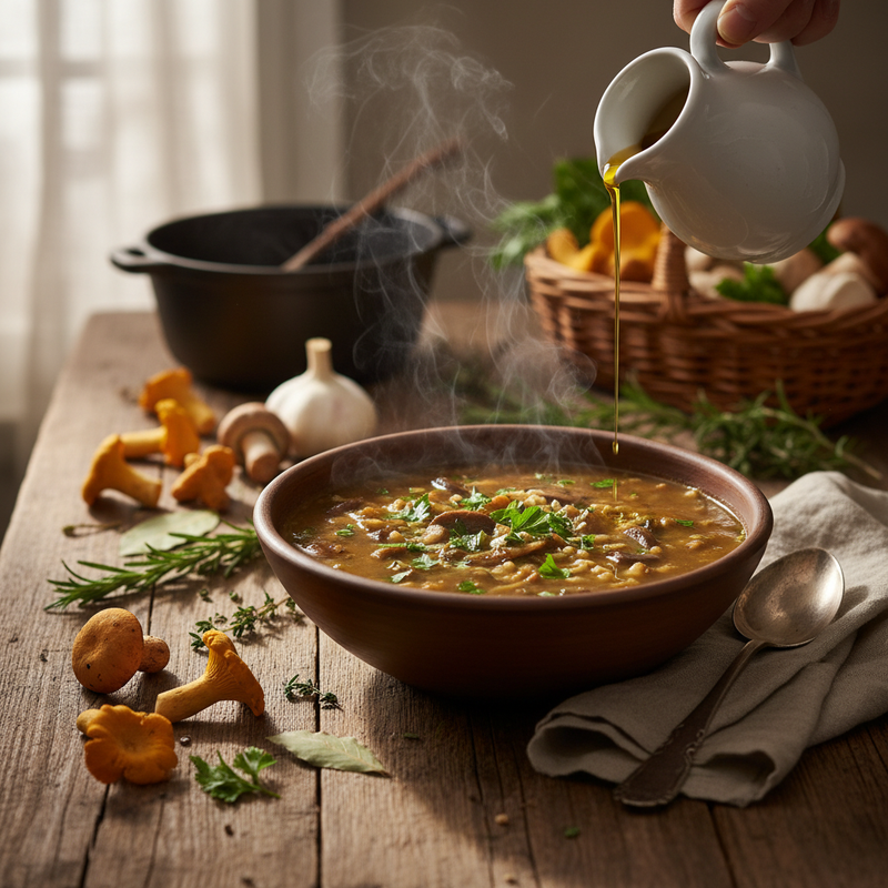 Hearty Wild Mushroom and Barley Soup hero image