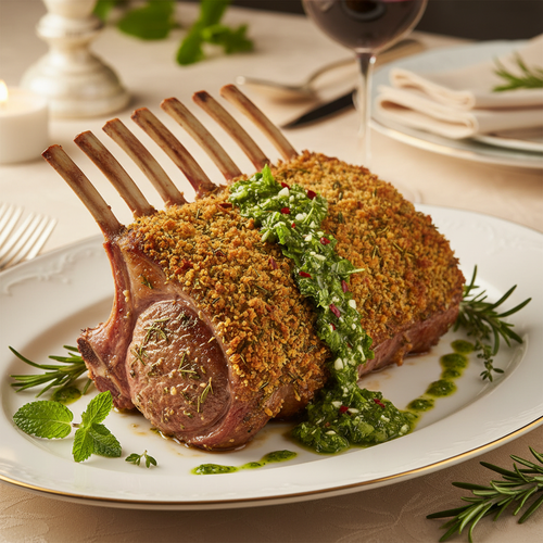Herb-Crusted Rack of Lamb with Mint Chimichurri preview