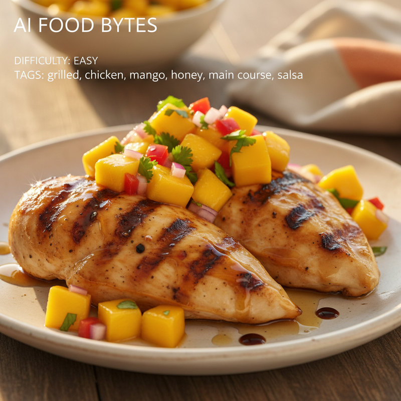 Honey Glazed Grilled Chicken with Mango Salsa hero image