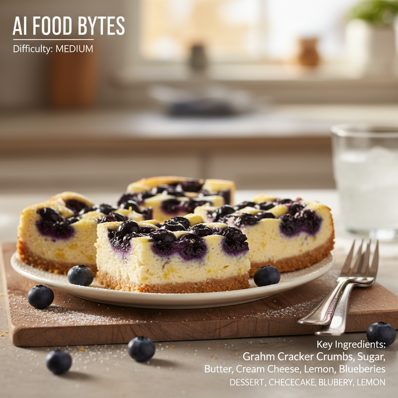 Lemon Blueberry Cheesecake Bars hero image