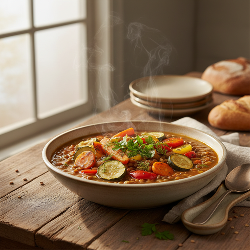 Lentil and Roasted Vegetable Soup preview