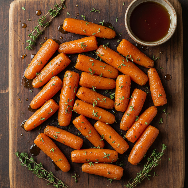 Maple Glazed Roasted Carrots with Thyme hero image