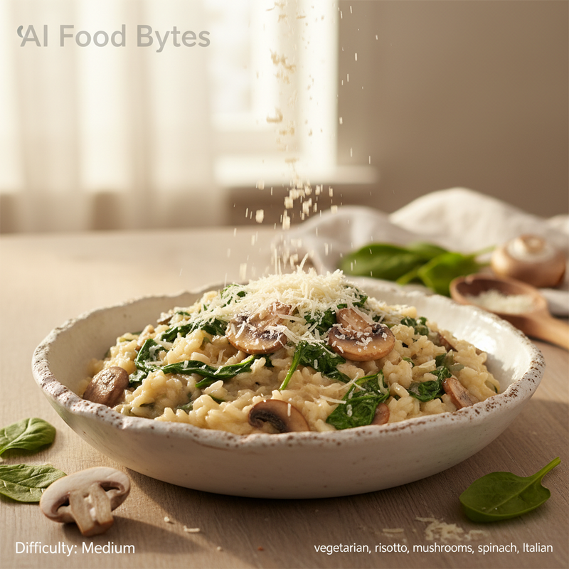 Mushroom and Spinach Risotto with Parmesan hero image