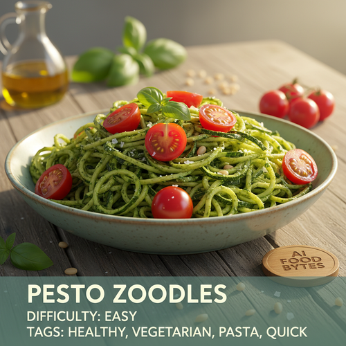 Pesto Zoodles with Cherry Tomatoes preview