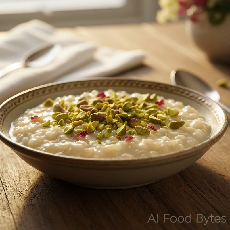 Pistachio Rosewater Rice Pudding hero image