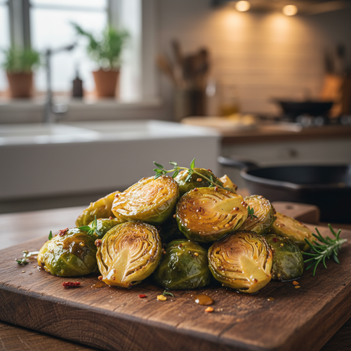 Roasted Brussels Sprouts with Honey Mustard Glaze preview