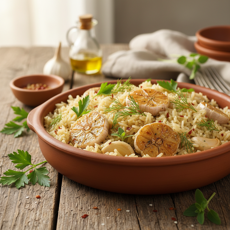 Roasted Garlic and Herb Rice Pilaf hero image