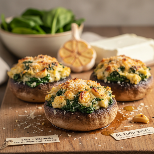 Roasted Garlic and Spinach Stuffed Portobello Mushrooms preview