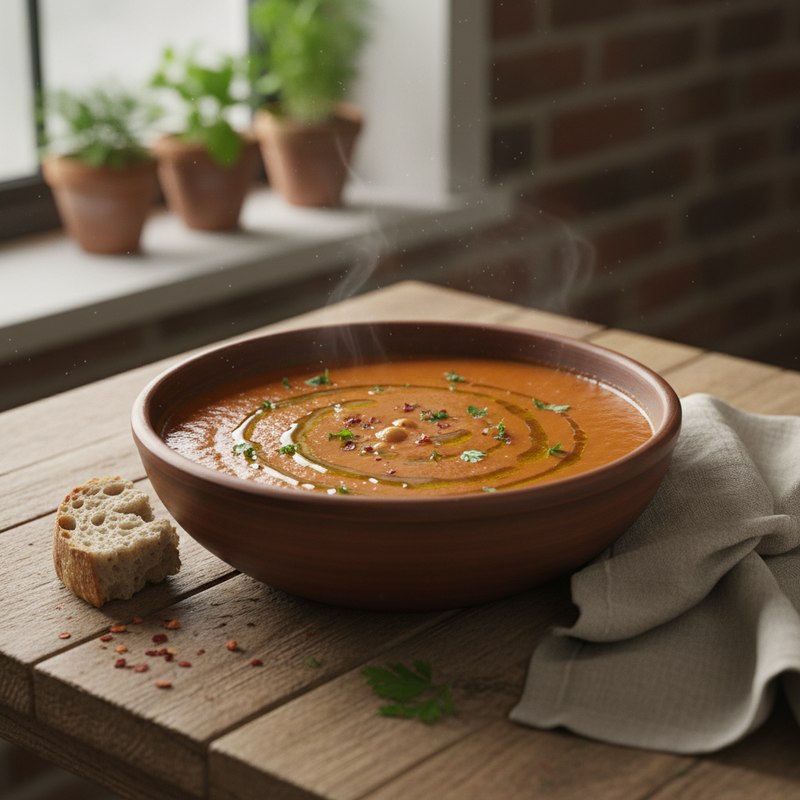 Roasted Red Pepper and Chickpea Soup hero image