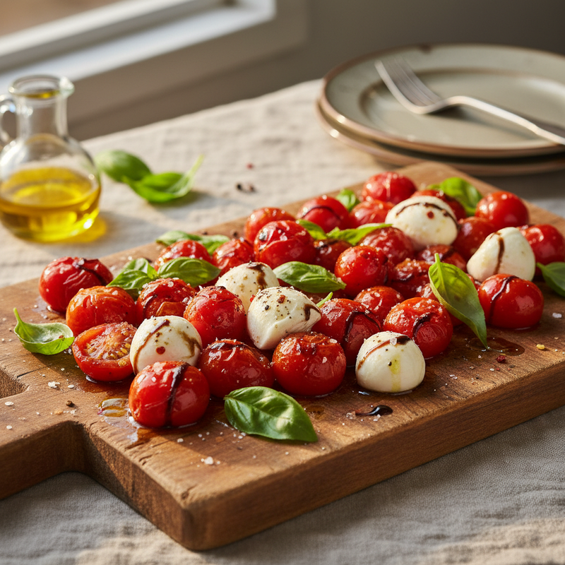 Roasted Tomato and Mozzarella Salad with Basil hero image