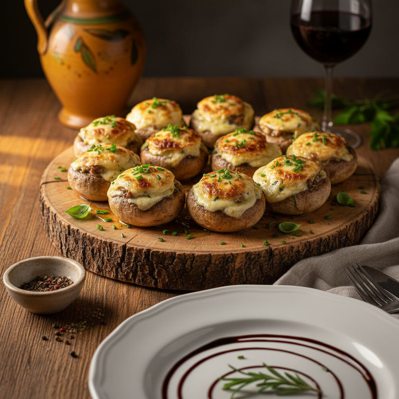 Savory Herb and Cheese Stuffed Mushrooms hero image
