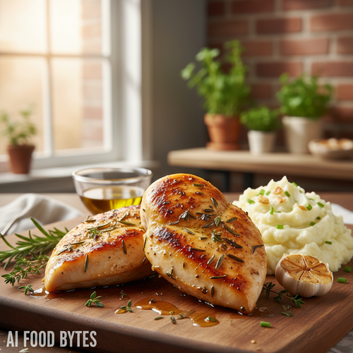 Savory Herb-Infused Chicken Breasts with Garlic Mashed Cauliflower preview