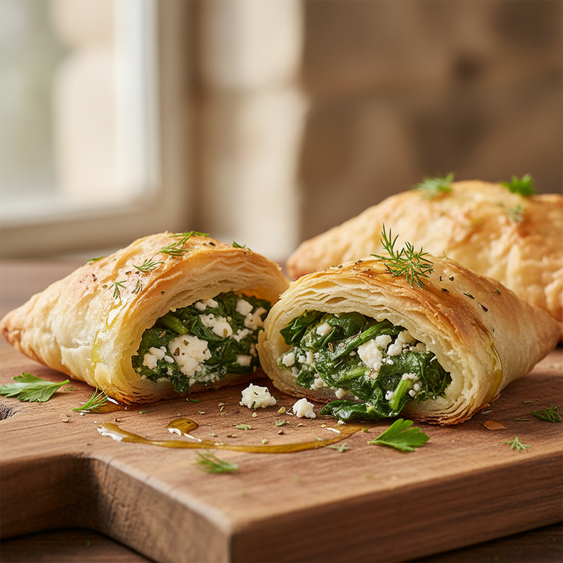 Savory Spinach and Feta Stuffed Pastry Bites hero image