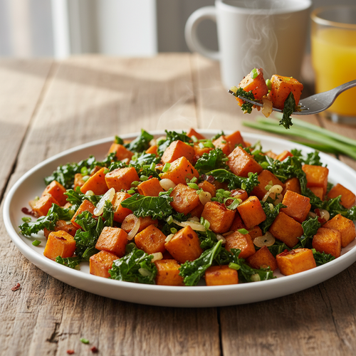 Savory Sweet Potato and Kale Hash preview