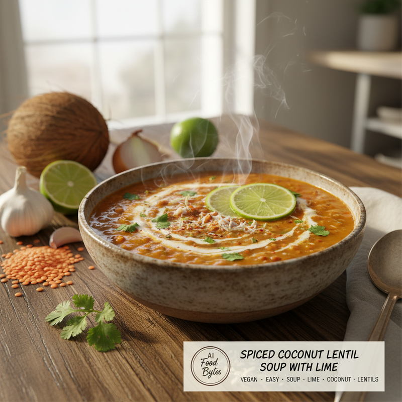 Spiced Coconut Lentil Soup with Lime hero image
