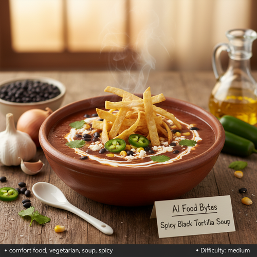 Spicy Black Bean Tortilla Soup preview