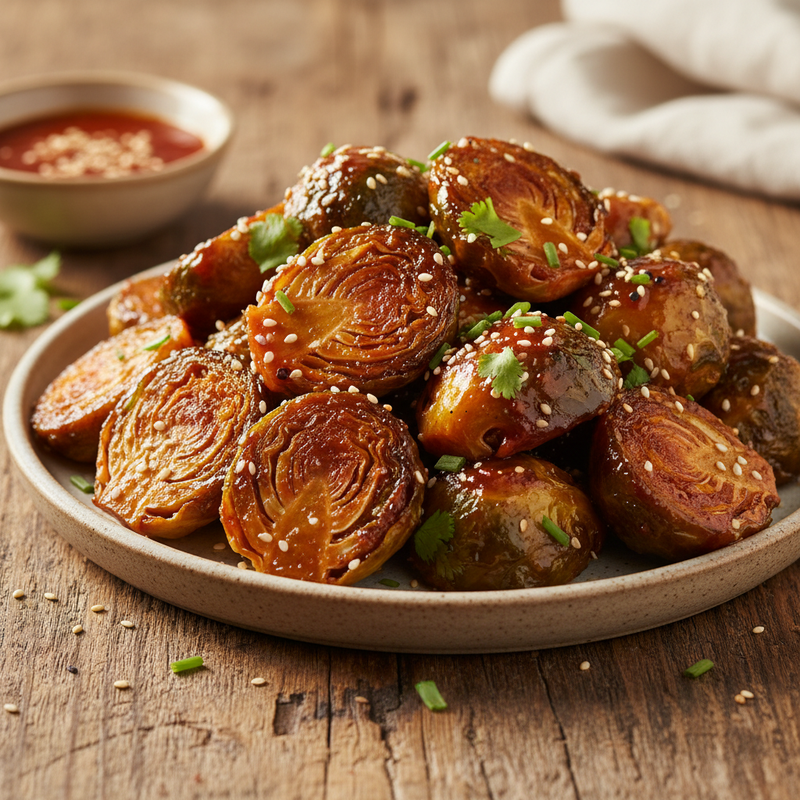 Spicy Honey Sriracha Brussels Sprouts hero image