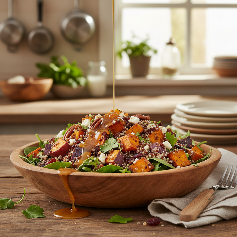 Sweet Potato and Quinoa Salad with Maple Vinaigrette hero image