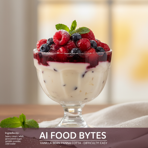 Vanilla Bean Panna Cotta with Berry Compote preview