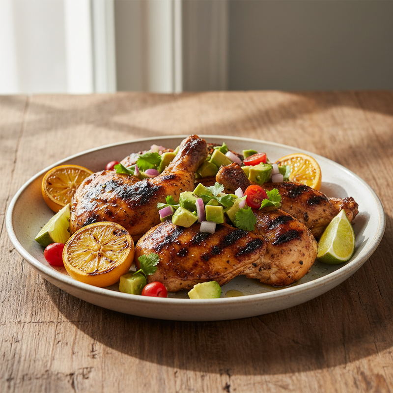Zesty Citrus Grilled Chicken with Avocado Salsa hero image