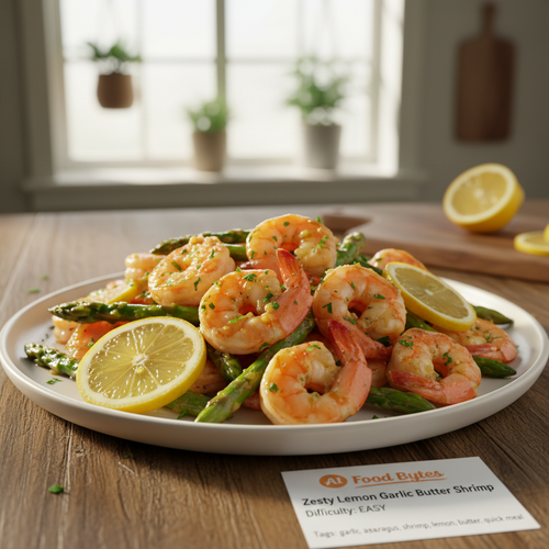 Zesty Lemon Garlic Butter Shrimp with Asparagus preview
