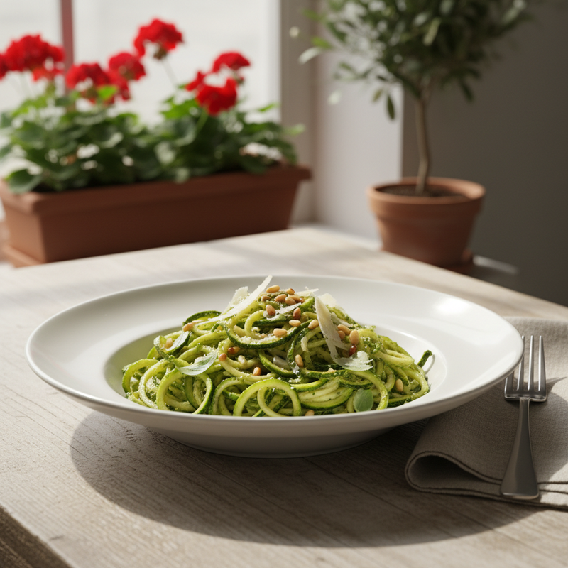 Zucchini Noodle Salad with Pesto hero image